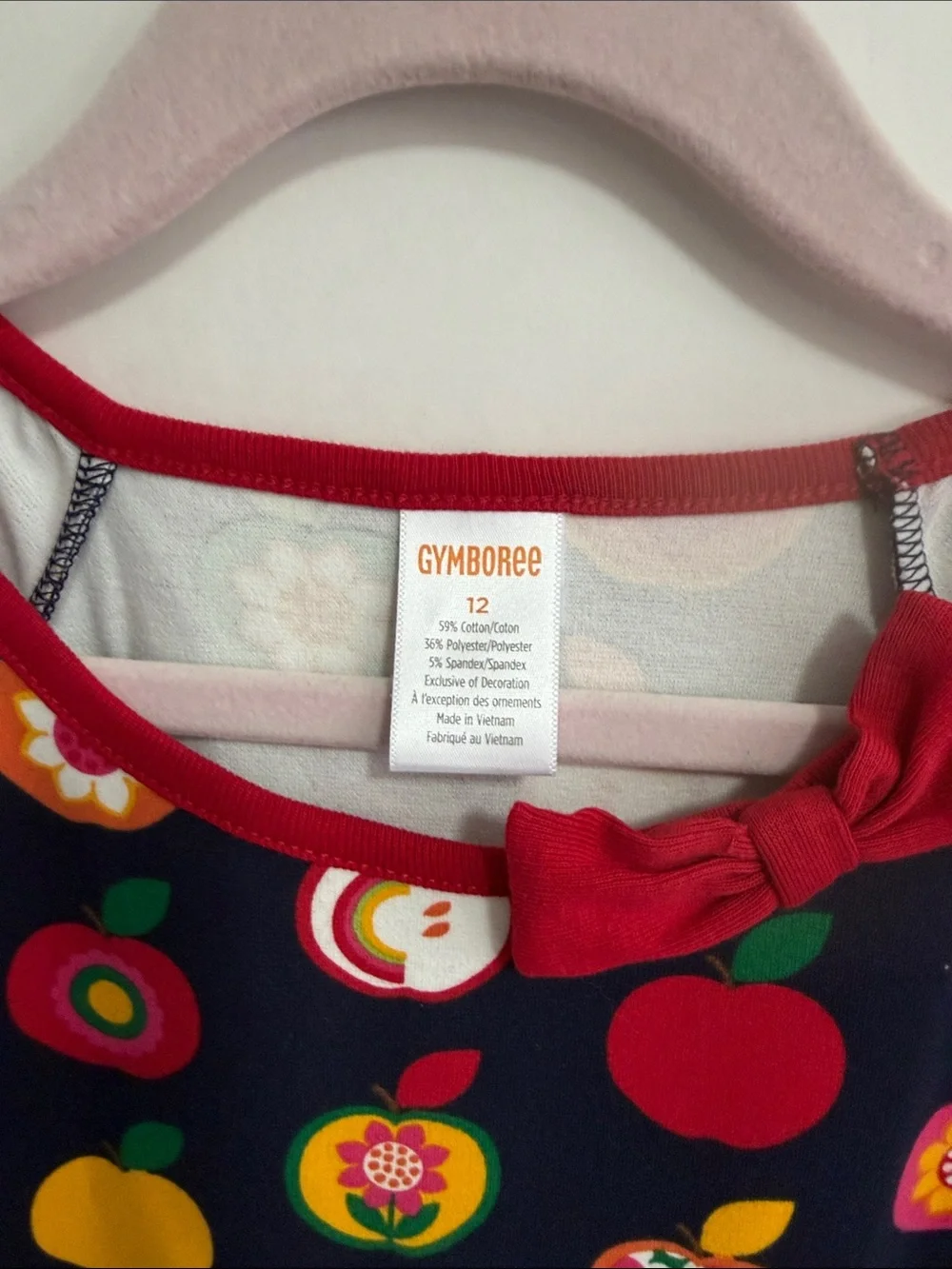 Gymboree Girls Apple Ponte Peplum Dress - Apple Orchard - Blue Size 12